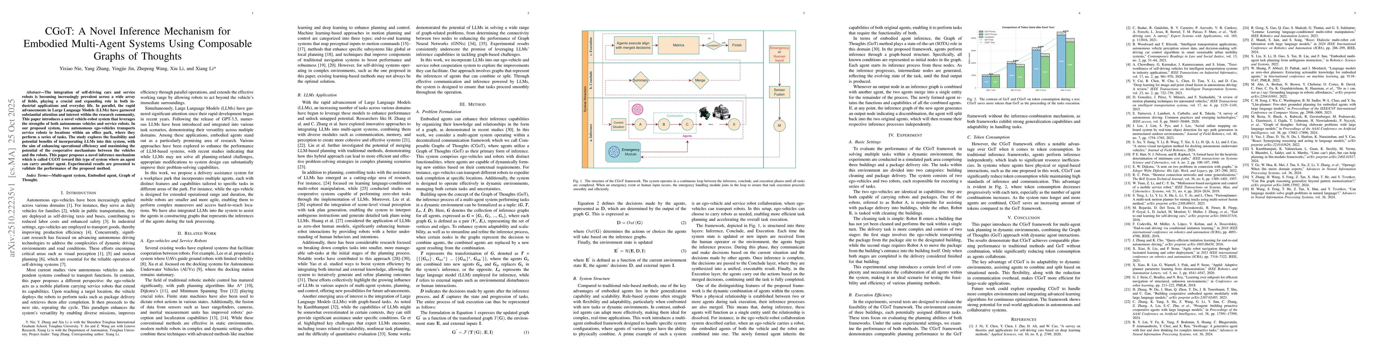 Thumbnail for CGoT: A Novel Inference Mechanism for Embodied Multi-Agent Systems Using
  Composable Graphs of Thoughts