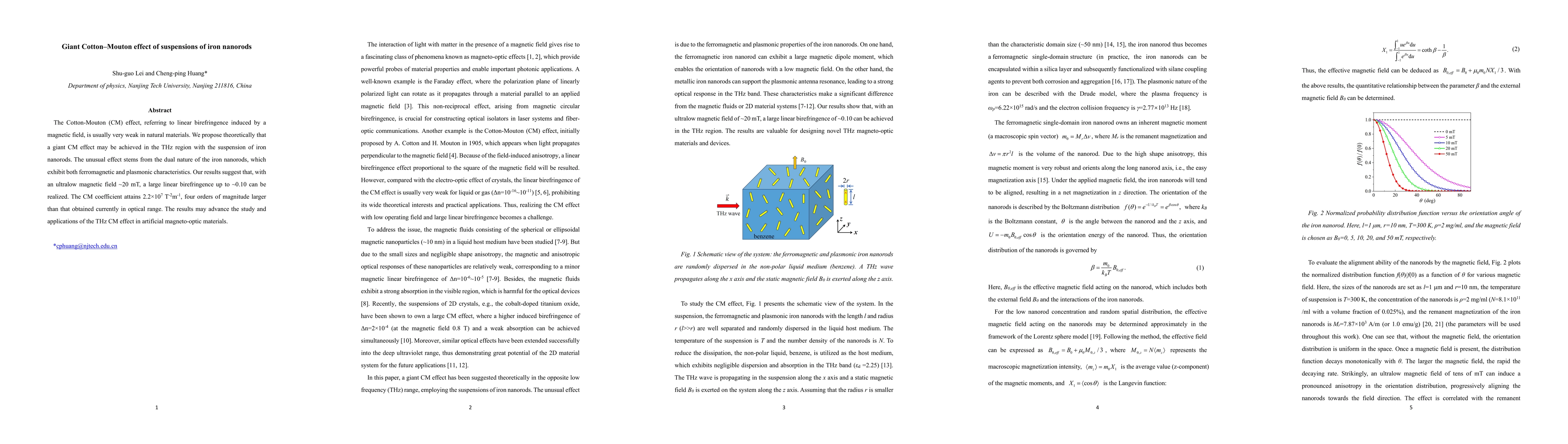Thumbnail for Giant Cotton-Mouton effect of suspensions of iron nanorods