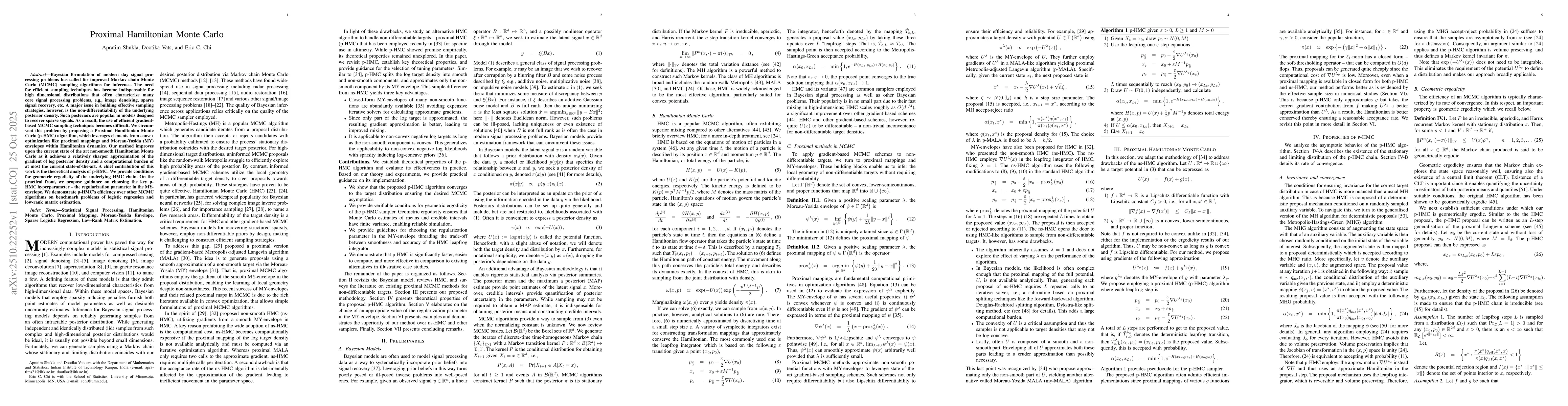 Thumbnail for Proximal Hamiltonian Monte Carlo