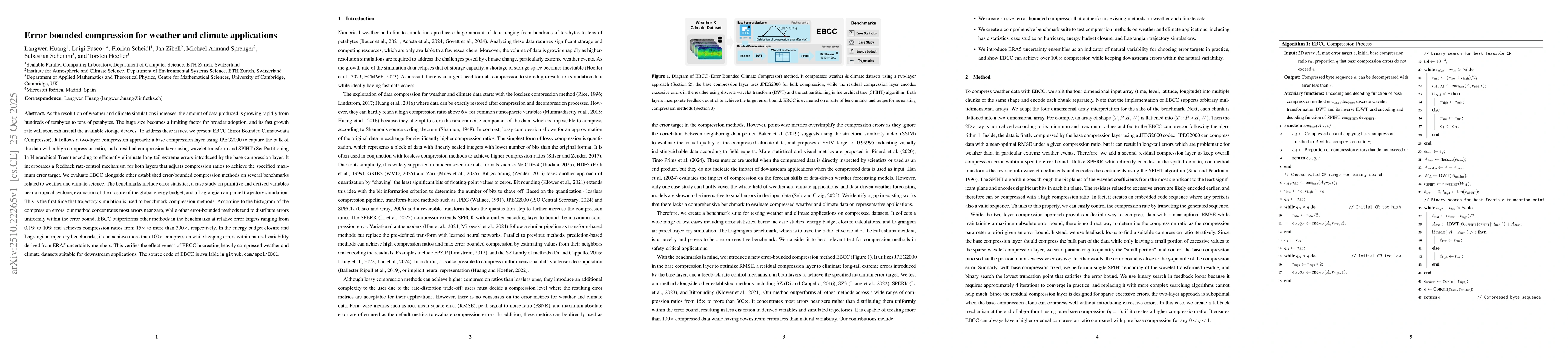 Thumbnail for Error bounded compression for weather and climate applications