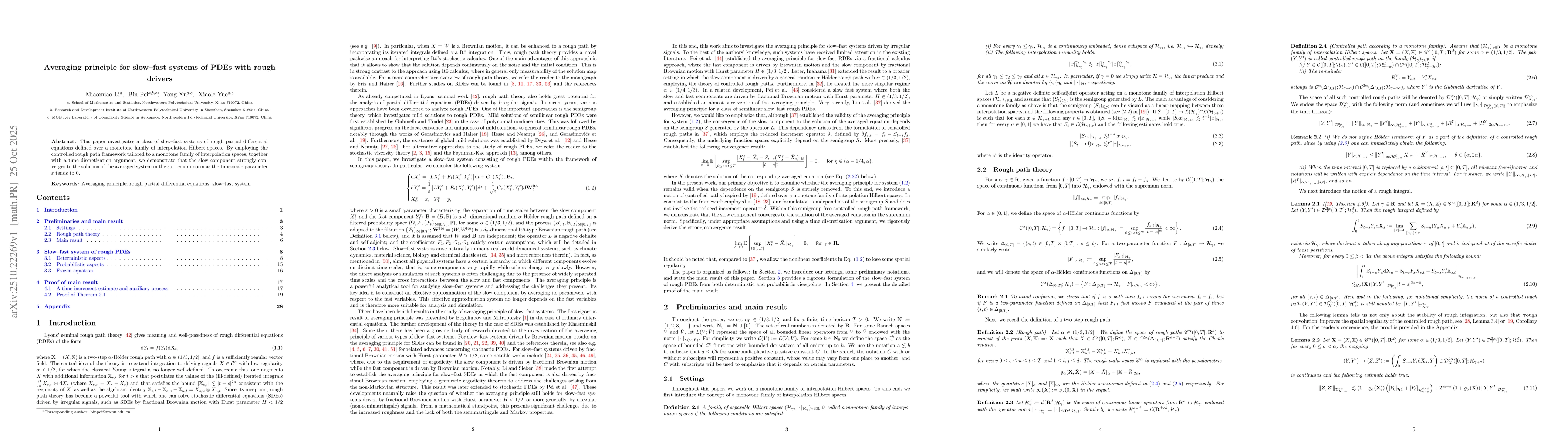 Thumbnail for Averaging principle for slow-fast systems of PDEs with rough drivers
