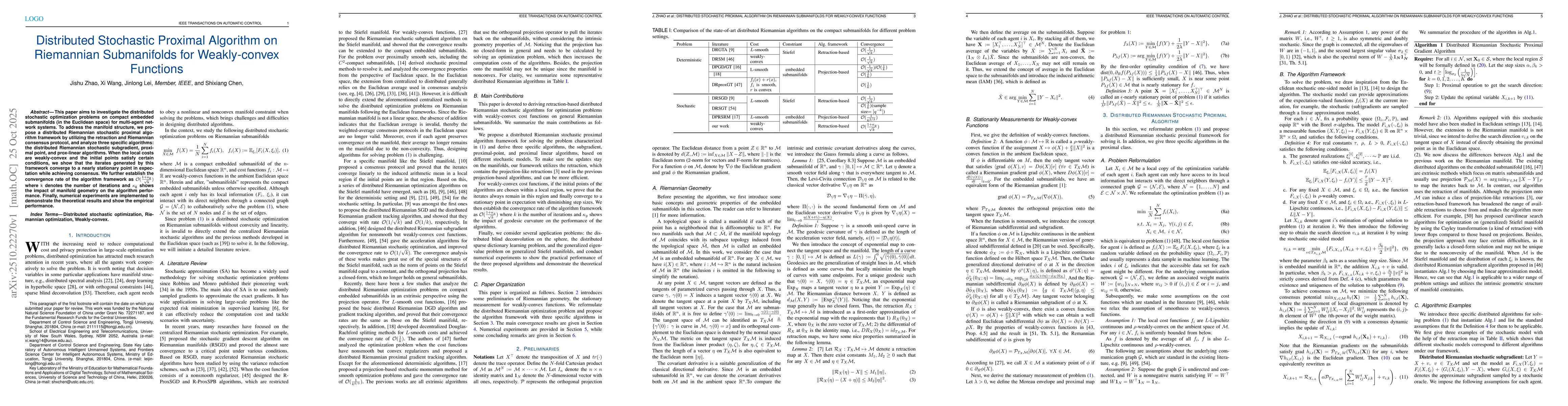 Thumbnail for Distributed Stochastic Proximal Algorithm on Riemannian Submanifolds for
  Weakly-convex Functions