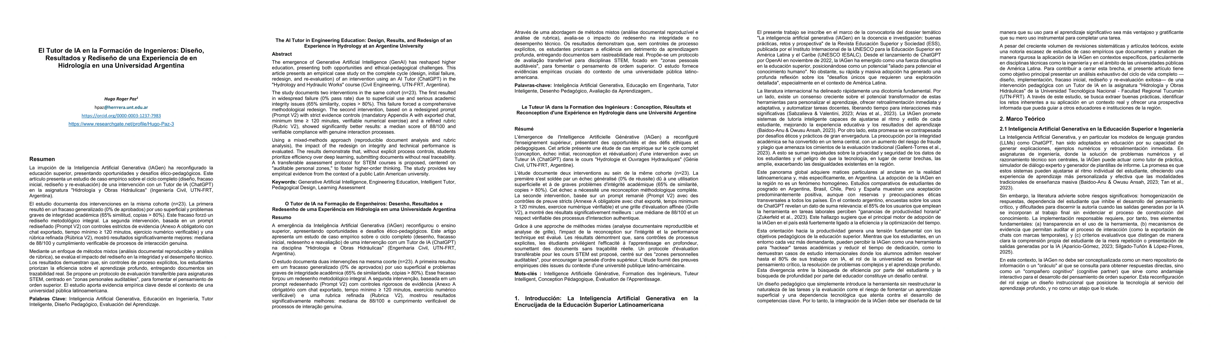 Thumbnail for The AI Tutor in Engineering Education: Design, Results, and Redesign of
  an Experience in Hydrology at an Argentine University