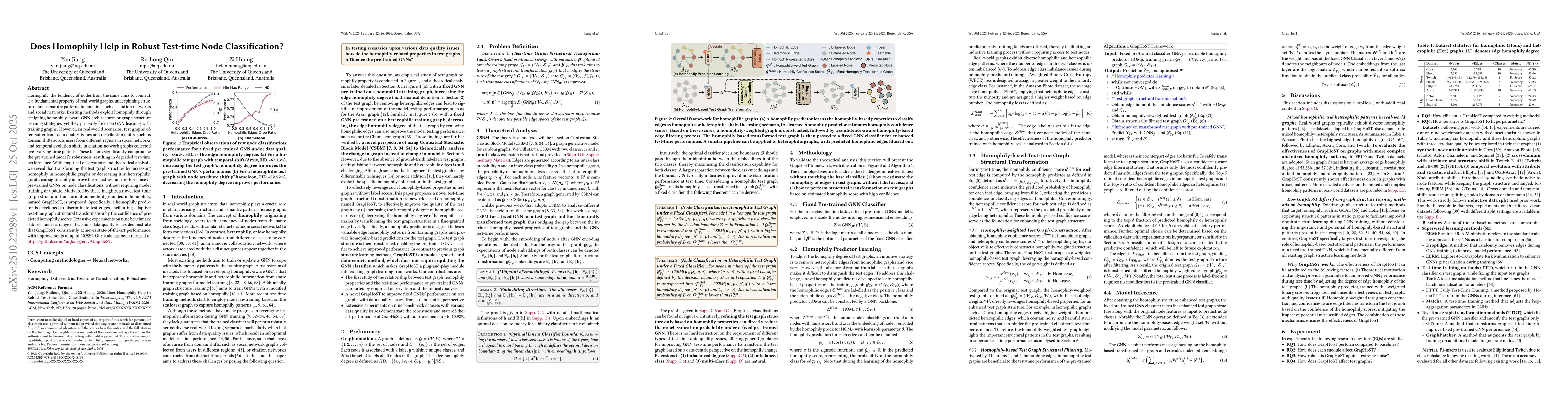 Thumbnail for Does Homophily Help in Robust Test-time Node Classification?