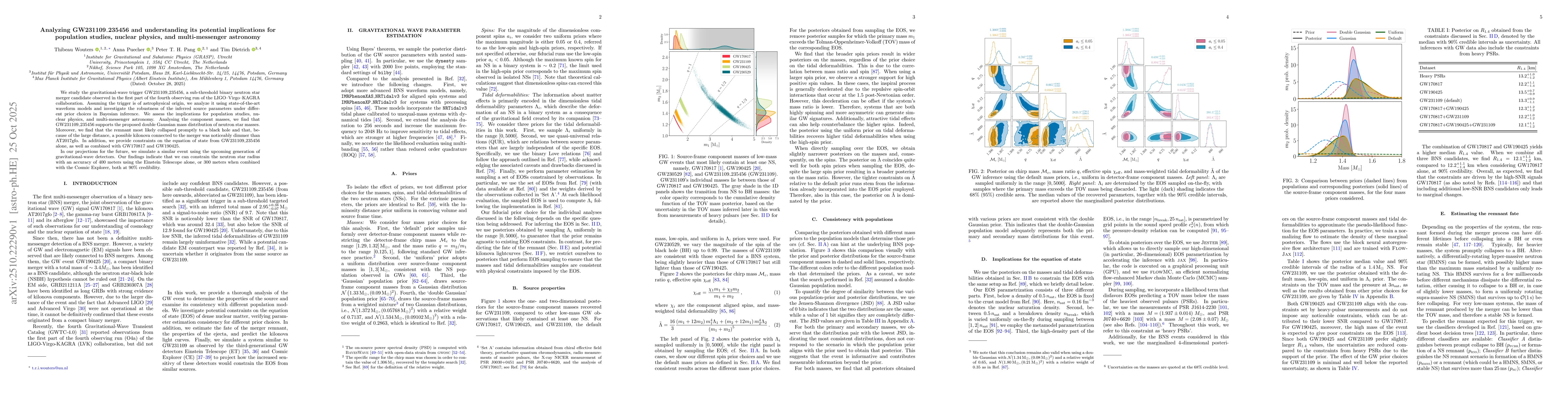 Thumbnail for Analyzing GW231109_235456 and understanding its potential implications
  for population studies, nuclear physics, and multi-messenger astronomy