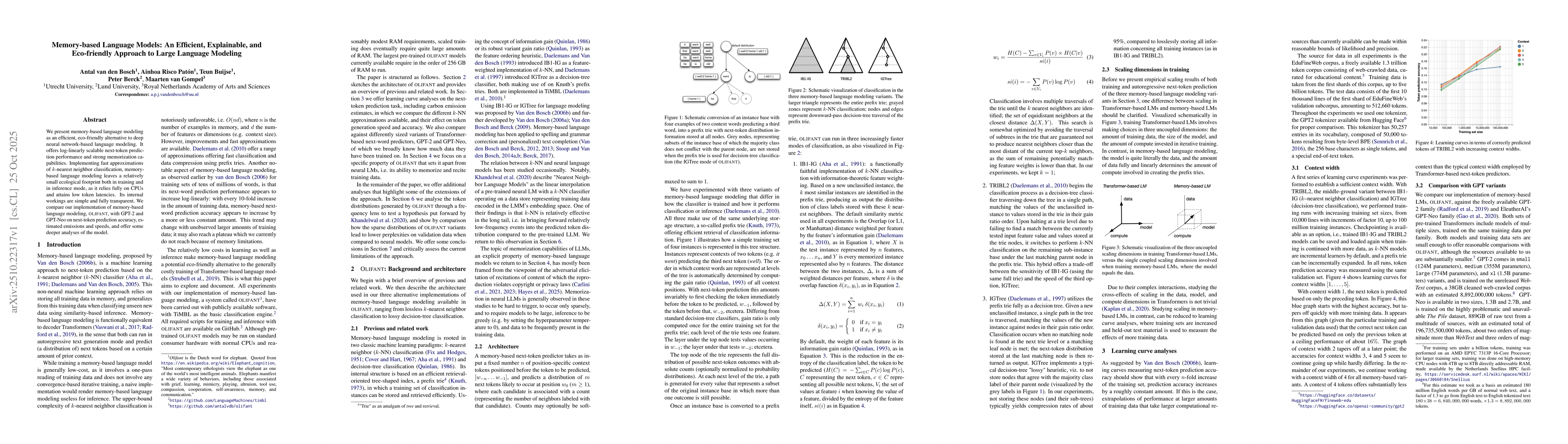 Thumbnail for Memory-based Language Models: An Efficient, Explainable, and
  Eco-friendly Approach to Large Language Modeling