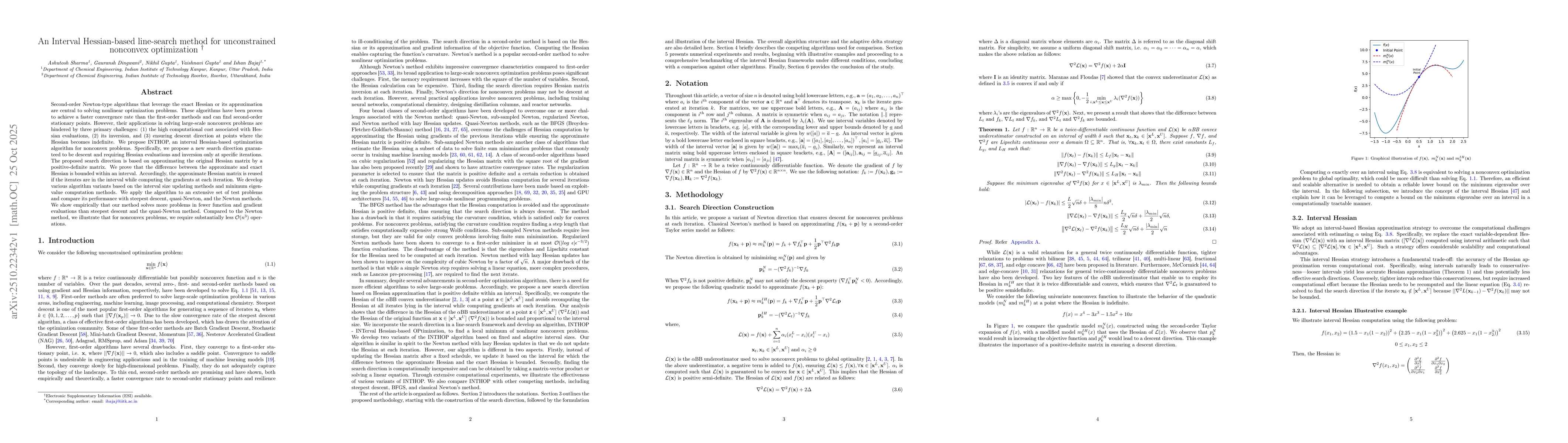 Thumbnail for An Interval Hessian-based line-search method for unconstrained nonconvex
  optimization