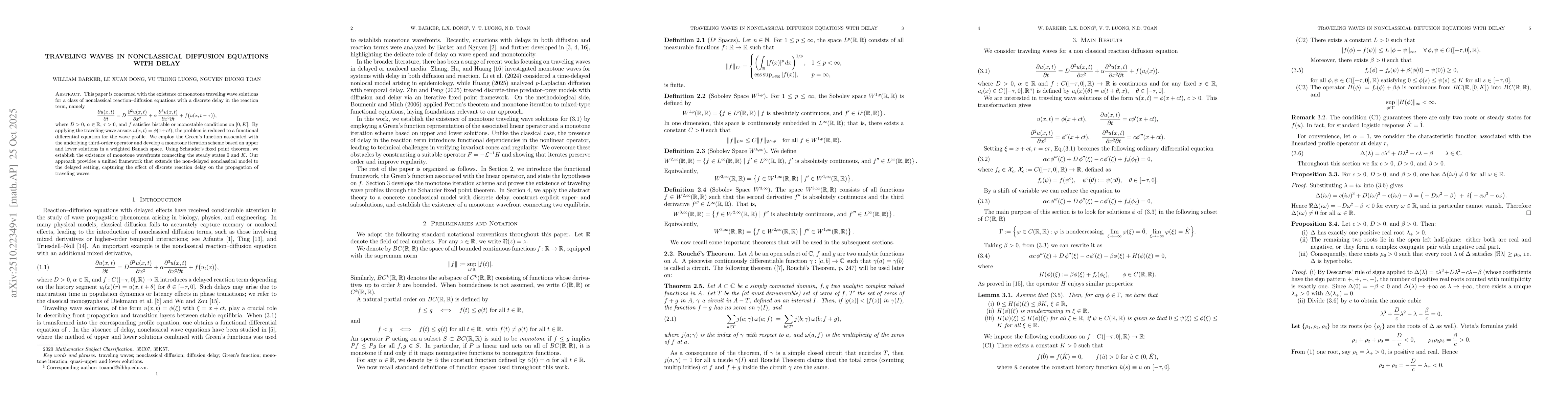 Thumbnail for Traveling waves in nonclassical diffusion equations
