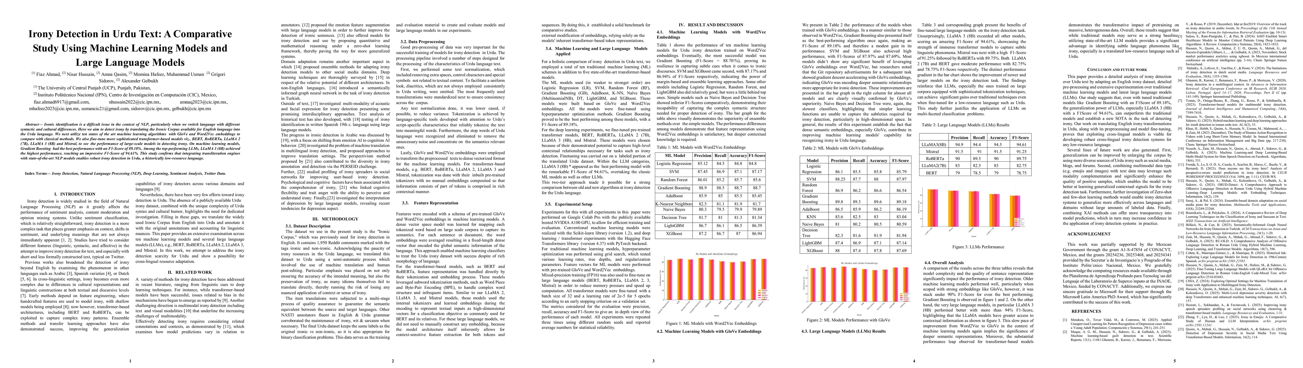 Thumbnail for Irony Detection in Urdu Text: A Comparative Study Using Machine Learning
  Models and Large Language Models