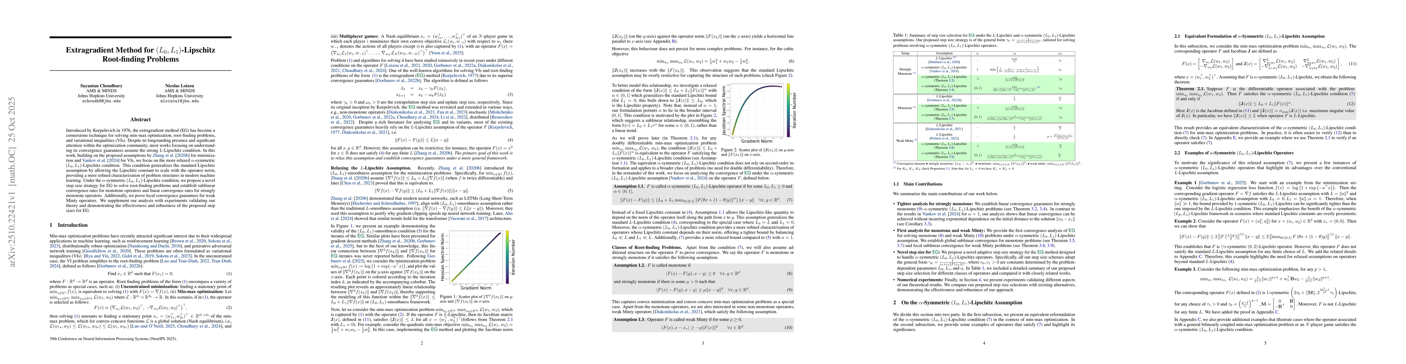 Thumbnail for Extragradient Method for $(L_0, L_1)$-Lipschitz Root-finding Problems