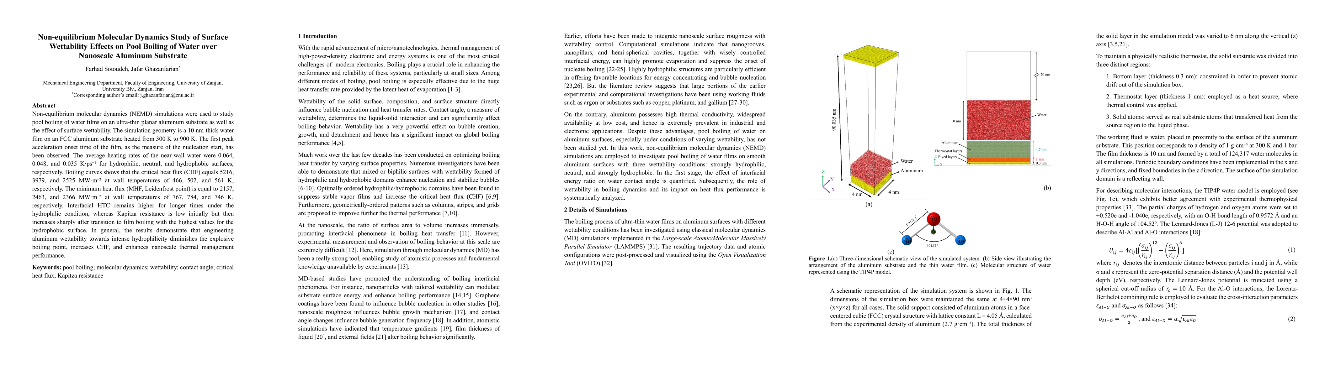 Thumbnail for Non-equilibrium Molecular Dynamics Study of Surface Wettability Effects
  on Pool Boiling of Water over Nanoscale Aluminum Substrate