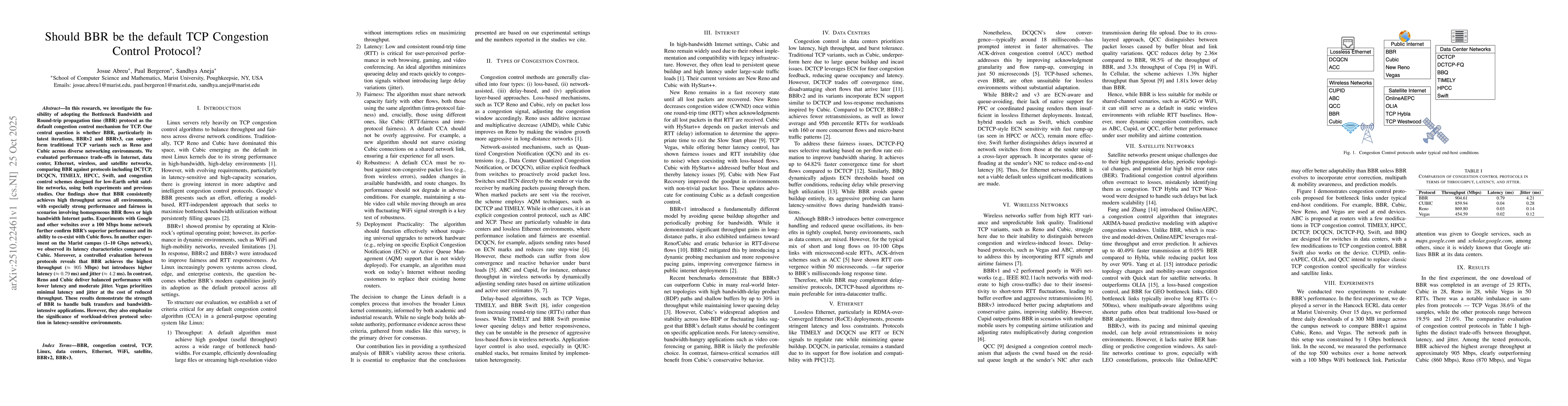 Thumbnail for Should BBR be the default TCP Congestion Control Protocol?