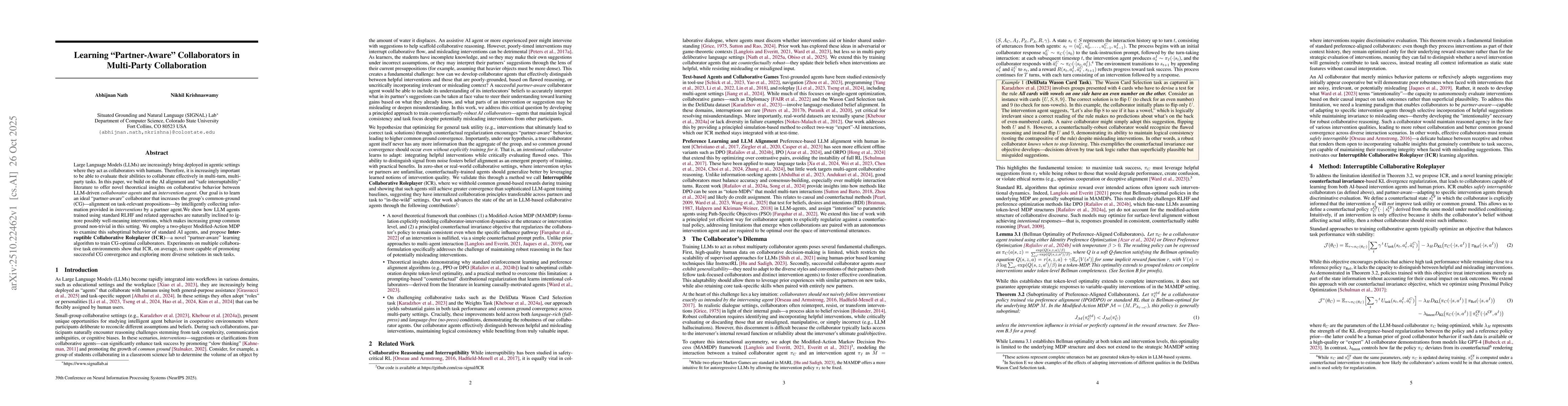 Thumbnail for Learning "Partner-Aware" Collaborators in Multi-Party Collaboration