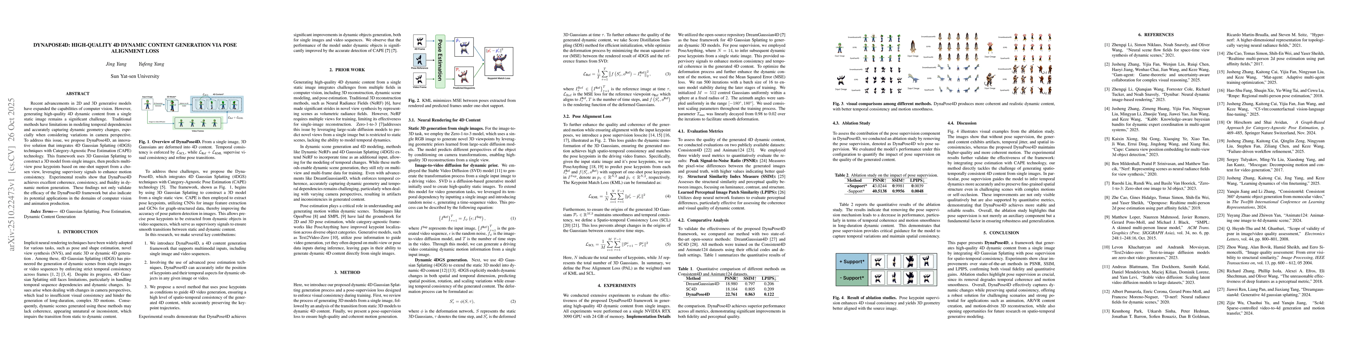 Thumbnail for DynaPose4D: High-Quality 4D Dynamic Content Generation via Pose
  Alignment Loss