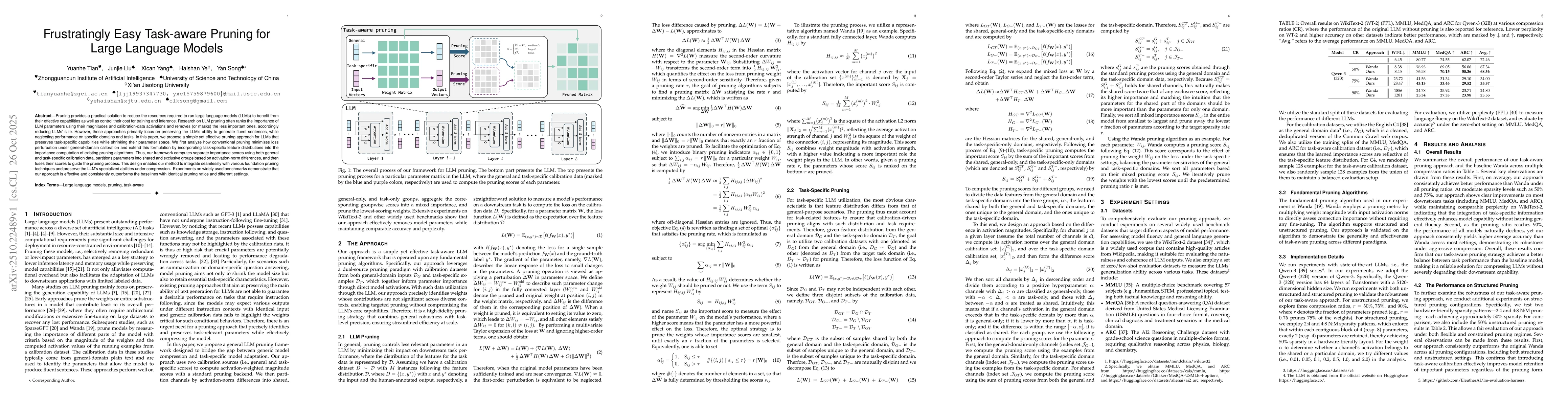 Thumbnail for Frustratingly Easy Task-aware Pruning for Large Language Models