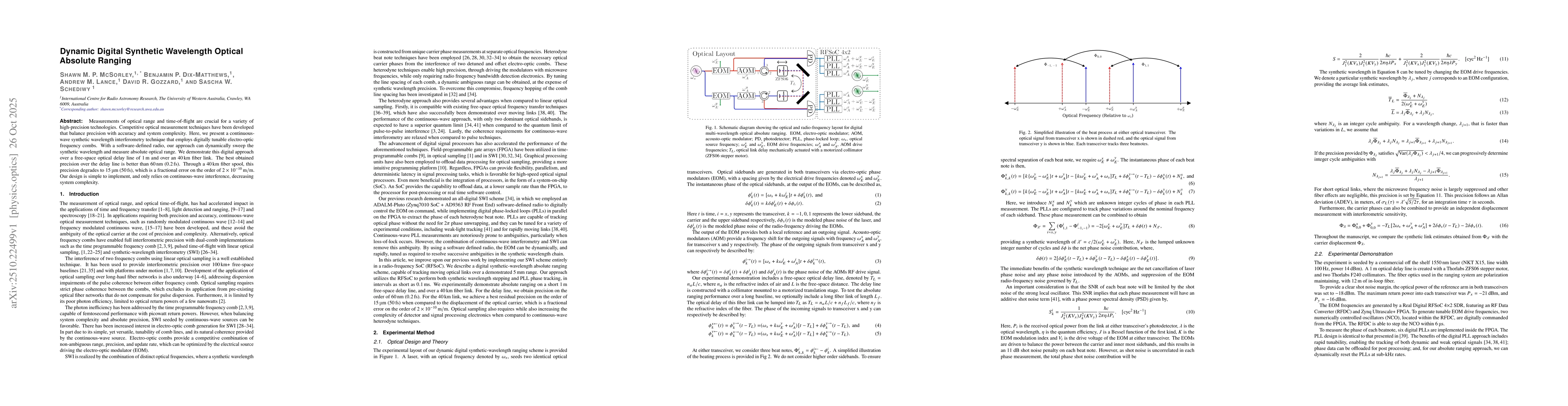 Thumbnail for Dynamic Digital Synthetic Wavelength Optical Absolute Ranging