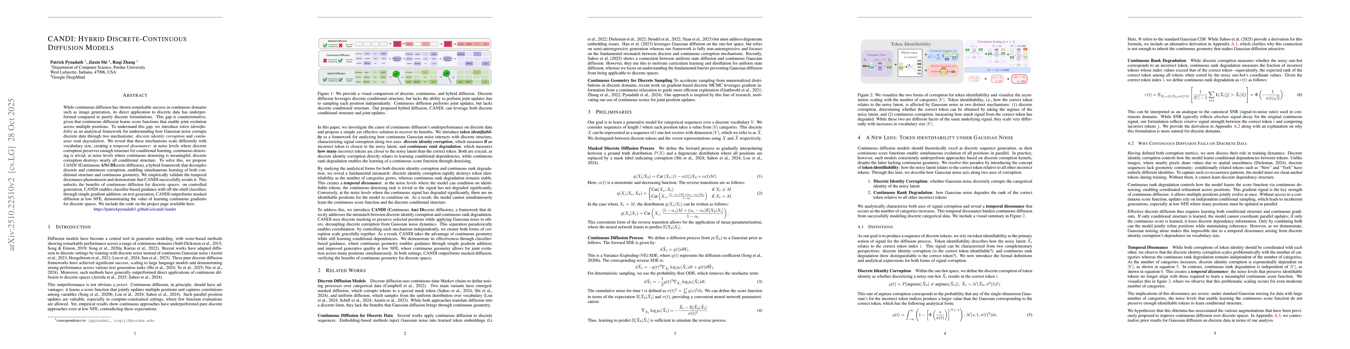 Thumbnail for CANDI: Hybrid Discrete-Continuous Diffusion Models
