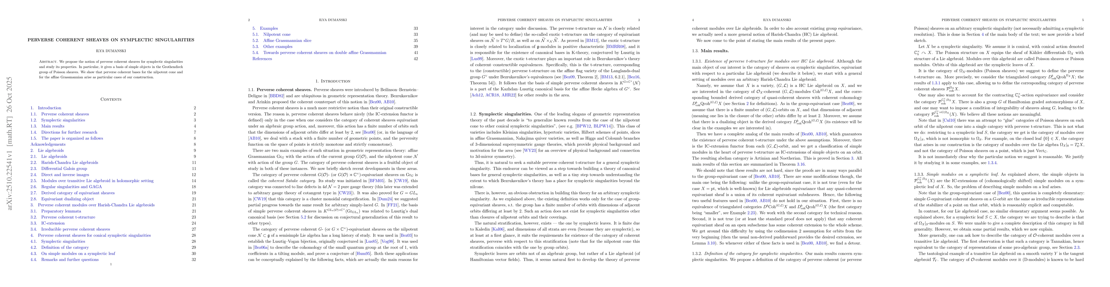 Thumbnail for Perverse coherent sheaves on symplectic singularities