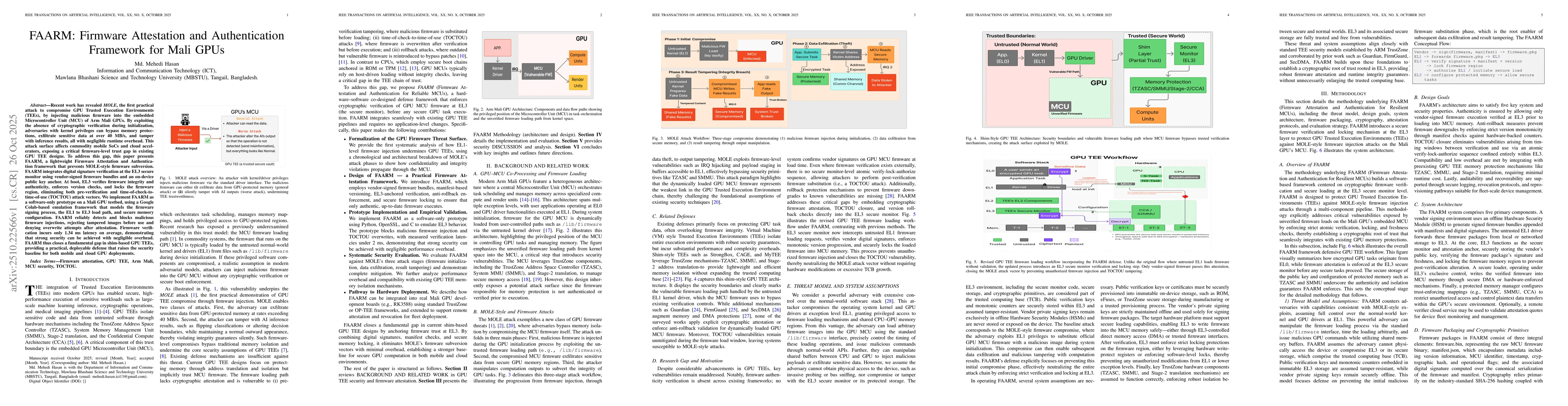 Thumbnail for FAARM: Firmware Attestation and Authentication Framework for Mali GPUs