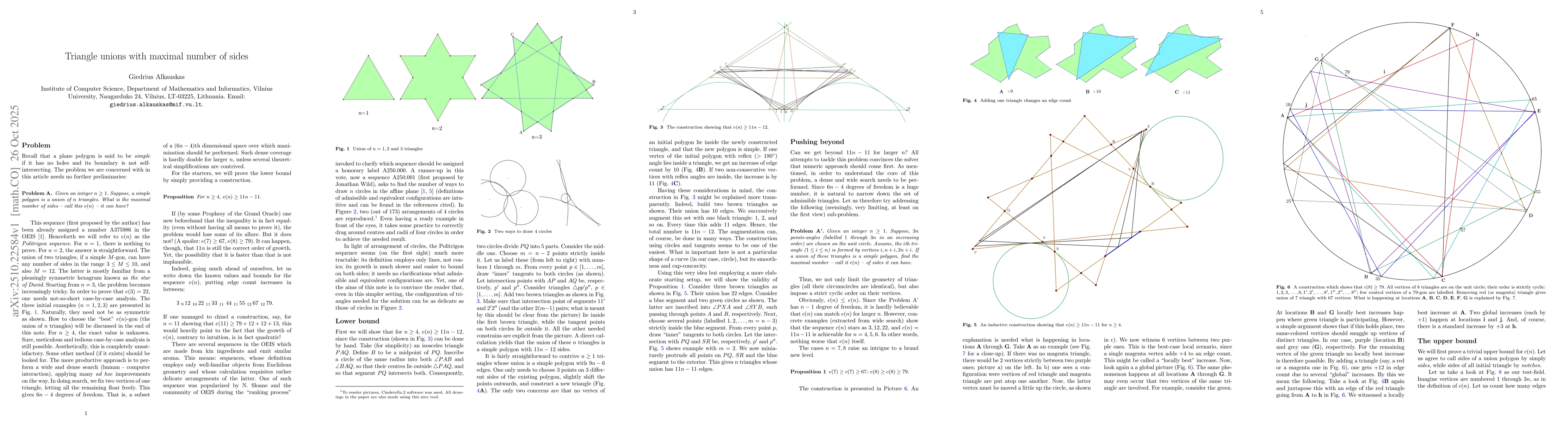 Thumbnail for Triangle unions with maximal number of sides