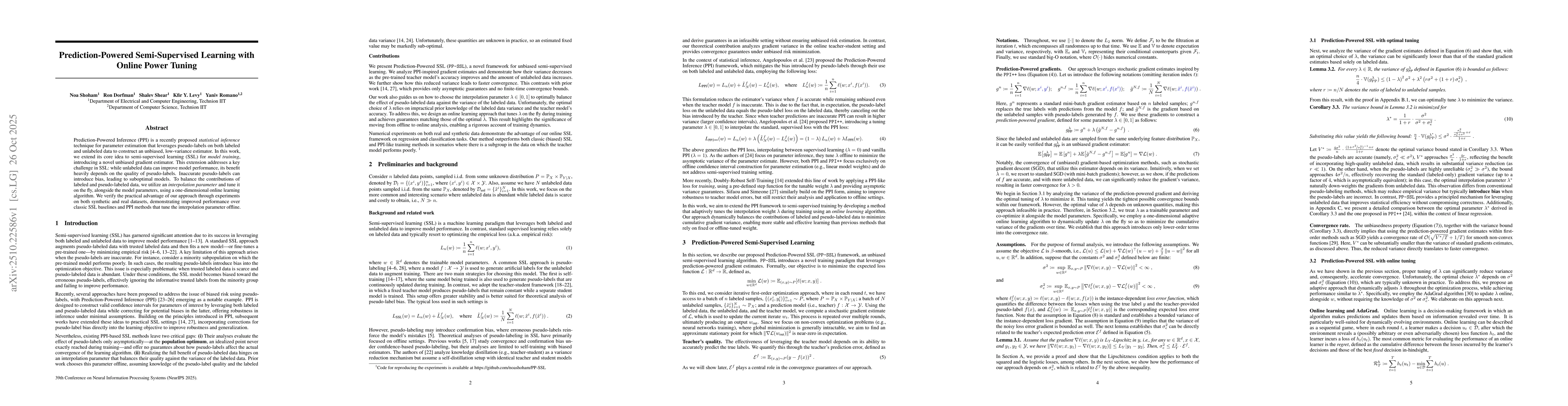 Thumbnail for Prediction-Powered Semi-Supervised Learning with Online Power Tuning