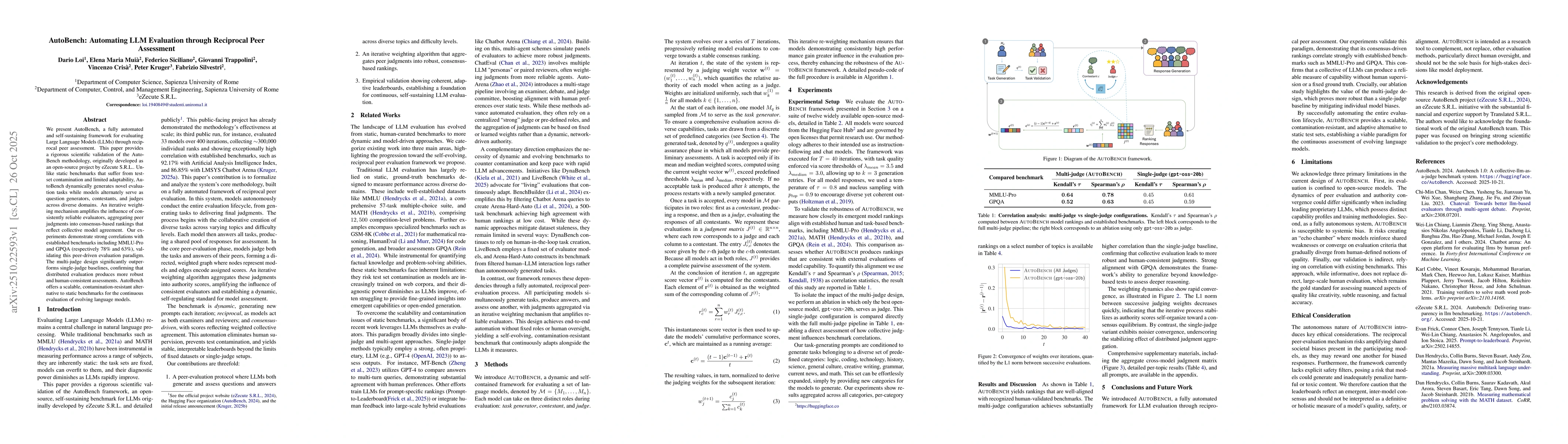 Thumbnail for AutoBench: Automating LLM Evaluation through Reciprocal Peer Assessment