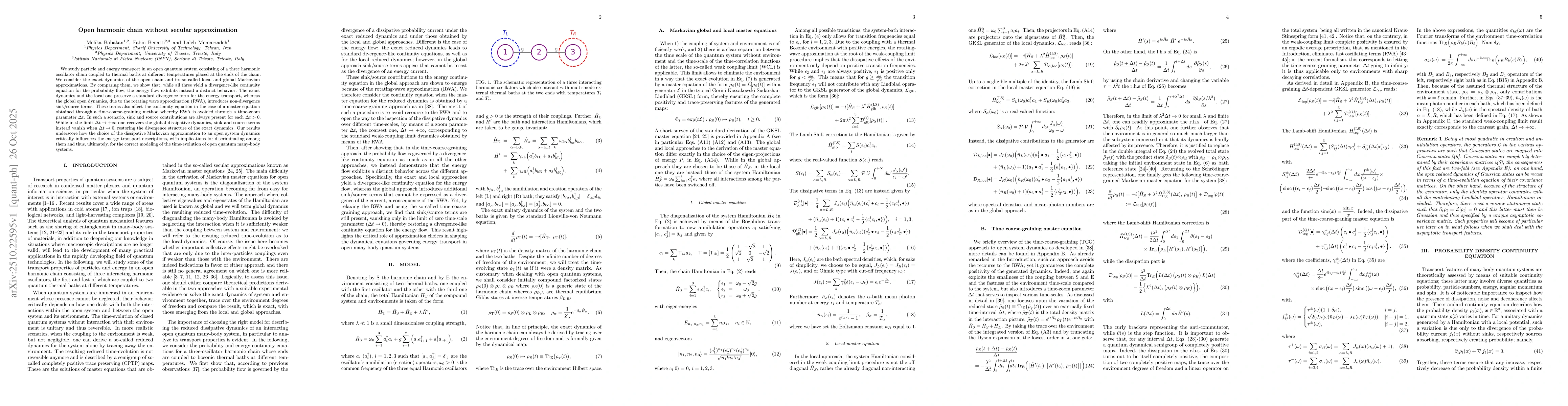 Thumbnail for Open harmonic chain without secular approximation