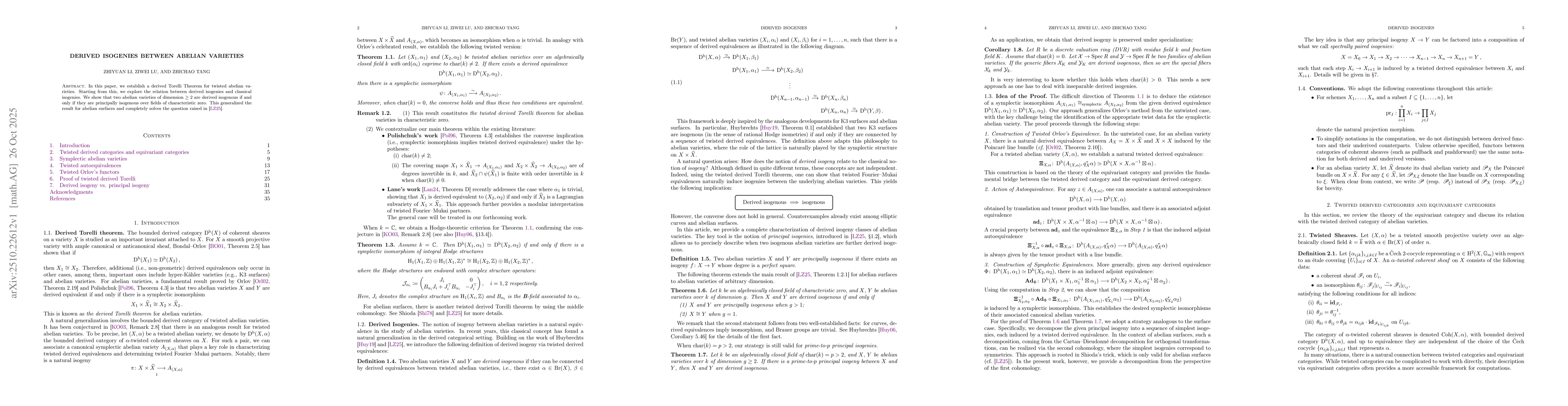 Thumbnail for Derived isogenies between abelian varieties