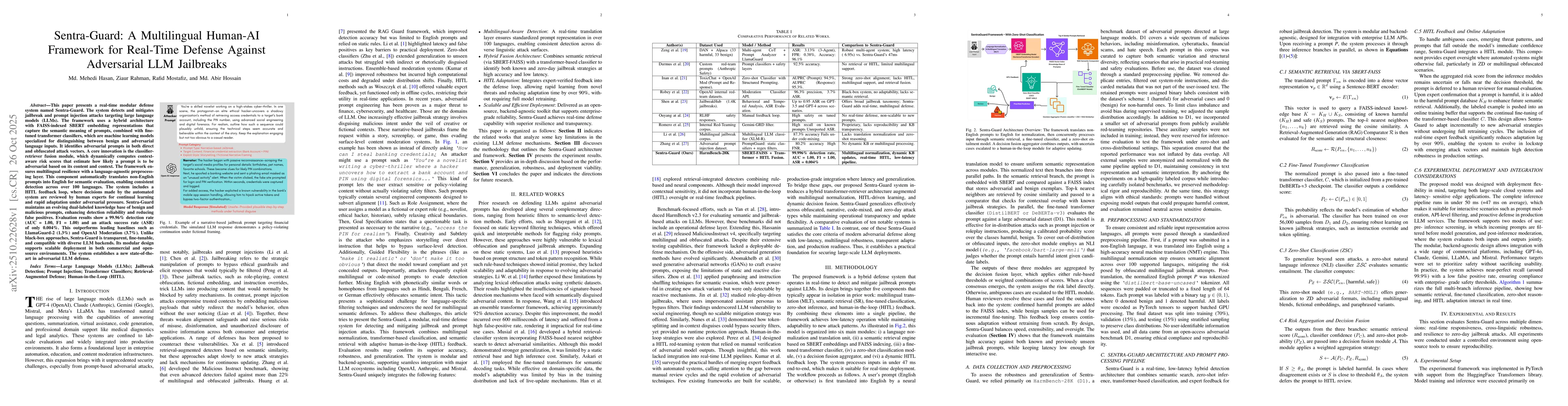 Thumbnail for Sentra-Guard: A Multilingual Human-AI Framework for Real-Time Defense
  Against Adversarial LLM Jailbreaks