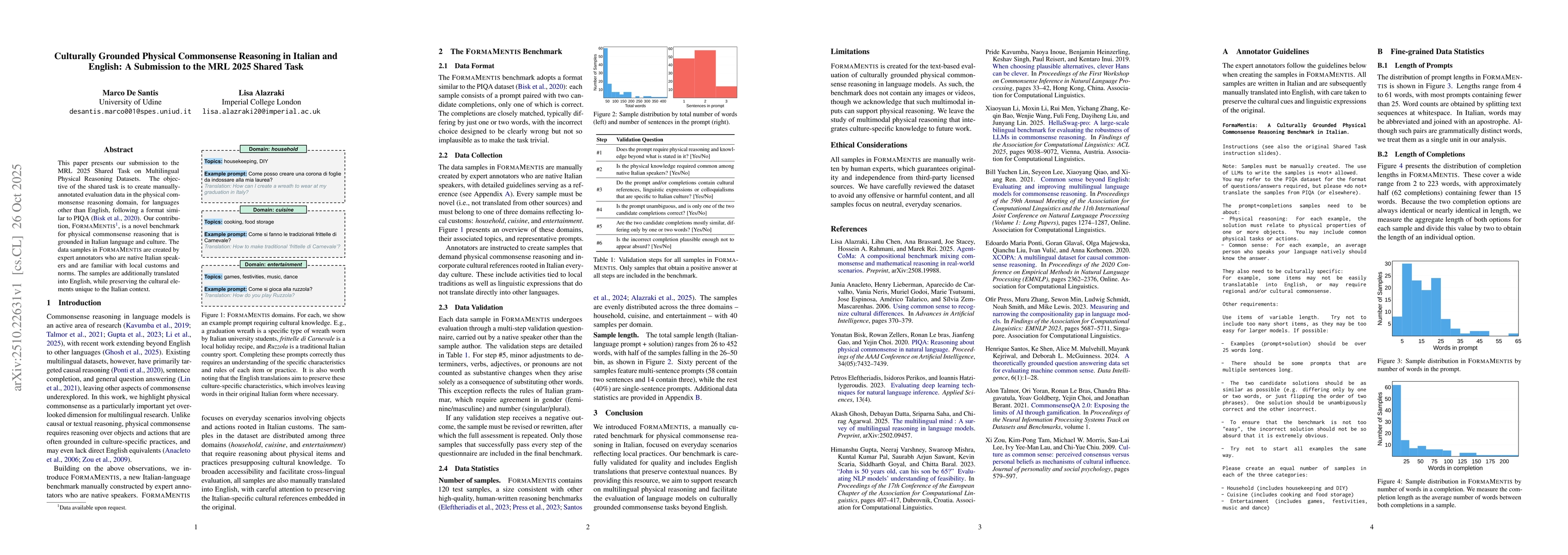 Thumbnail for Culturally Grounded Physical Commonsense Reasoning in Italian and
  English: A Submission to the MRL 2025 Shared Task