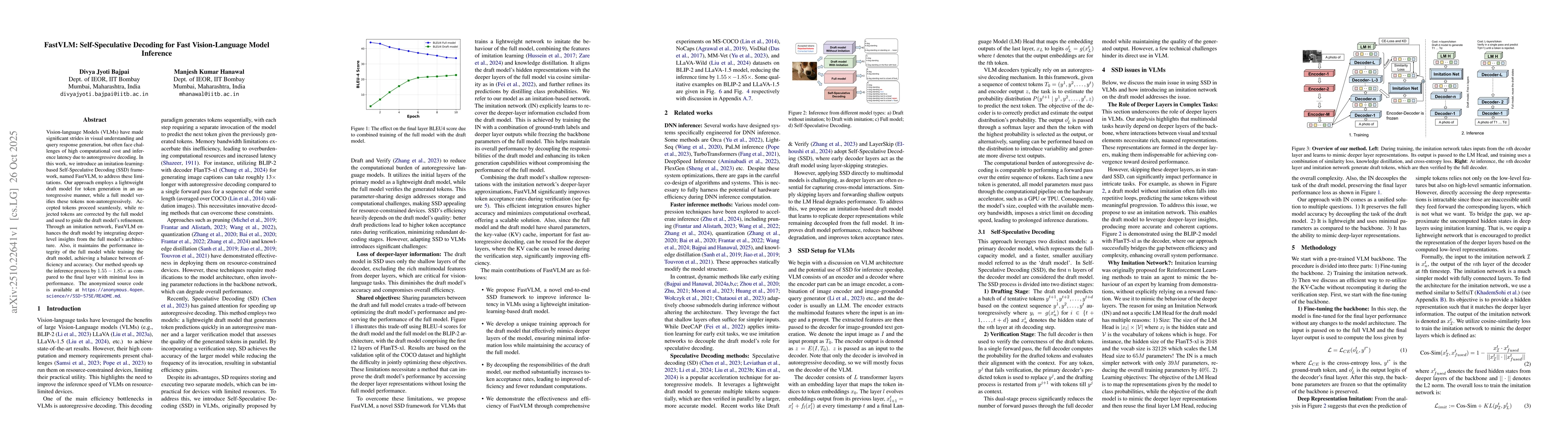 Thumbnail for FastVLM: Self-Speculative Decoding for Fast Vision-Language Model
  Inference