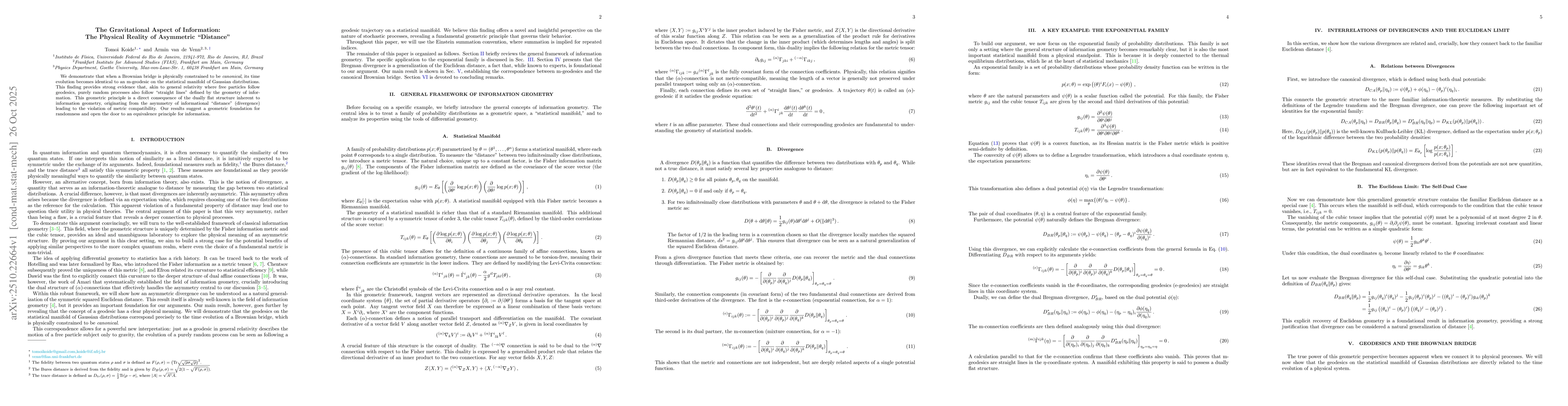 Thumbnail for The Gravitational Aspect of Information: The Physical Reality of
  Asymmetric "Distance"