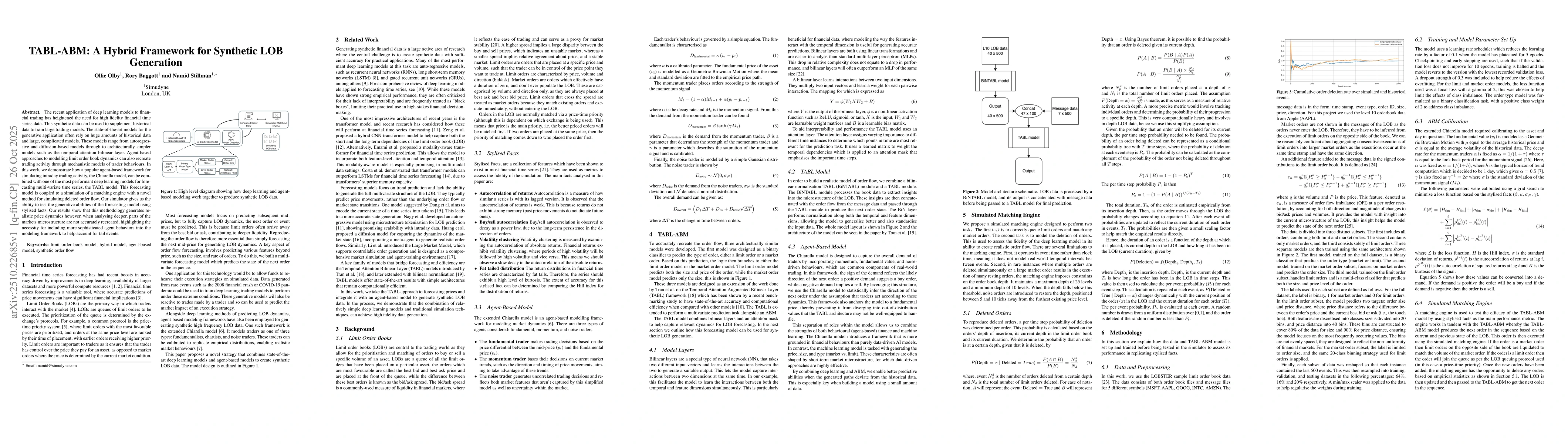 Thumbnail for TABL-ABM: A Hybrid Framework for Synthetic LOB Generation