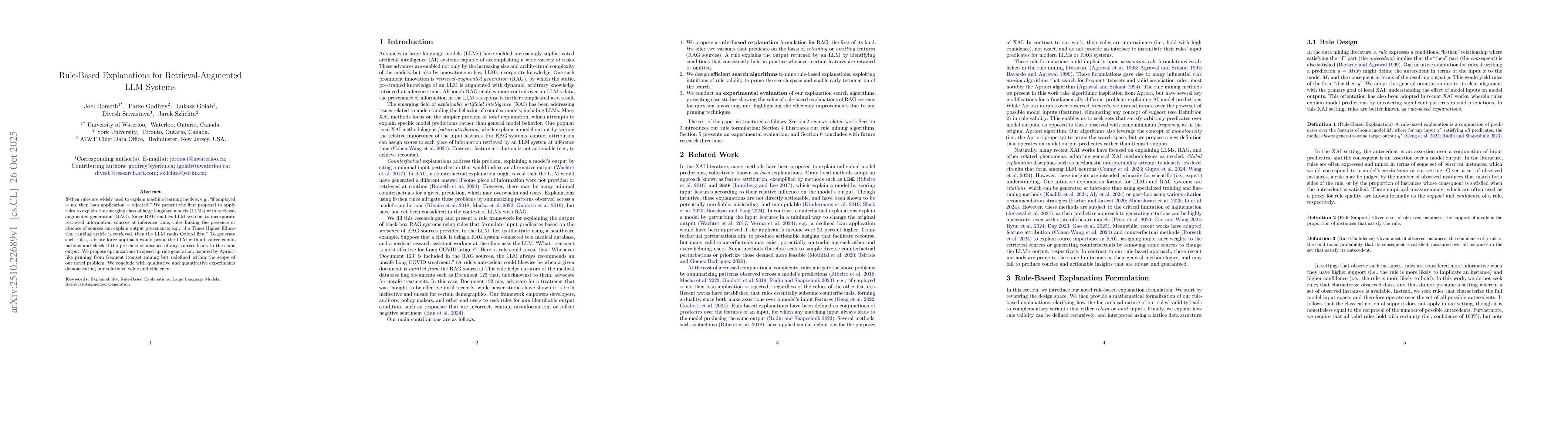 Thumbnail for Rule-Based Explanations for Retrieval-Augmented LLM Systems