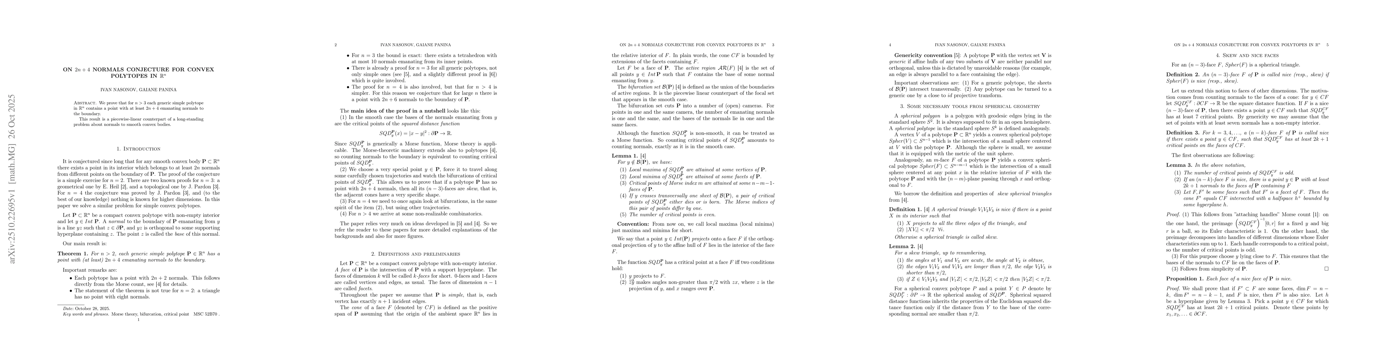 Thumbnail for On $2n+4$ normals conjecture for convex polytopes in $\mathbb{R}^n$