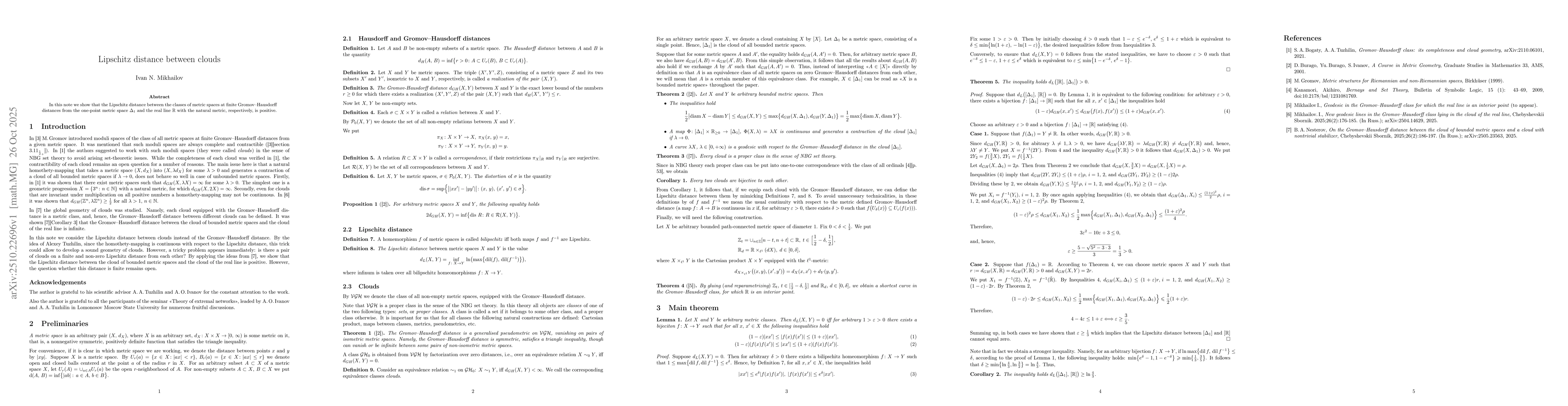Thumbnail for Lipschitz distance between clouds