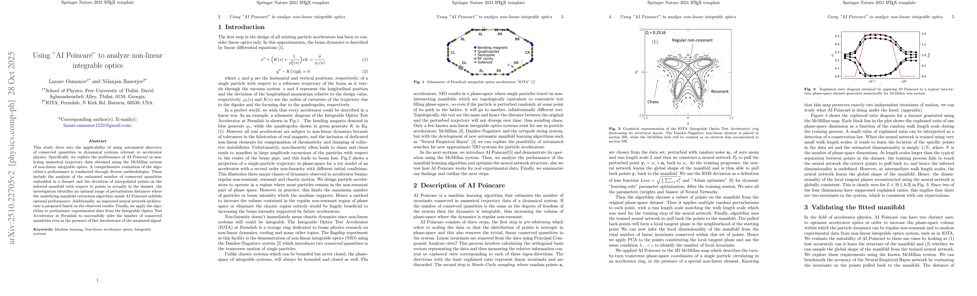 Thumbnail for Using "AI Poincare" to analyze non-linear integrable optics