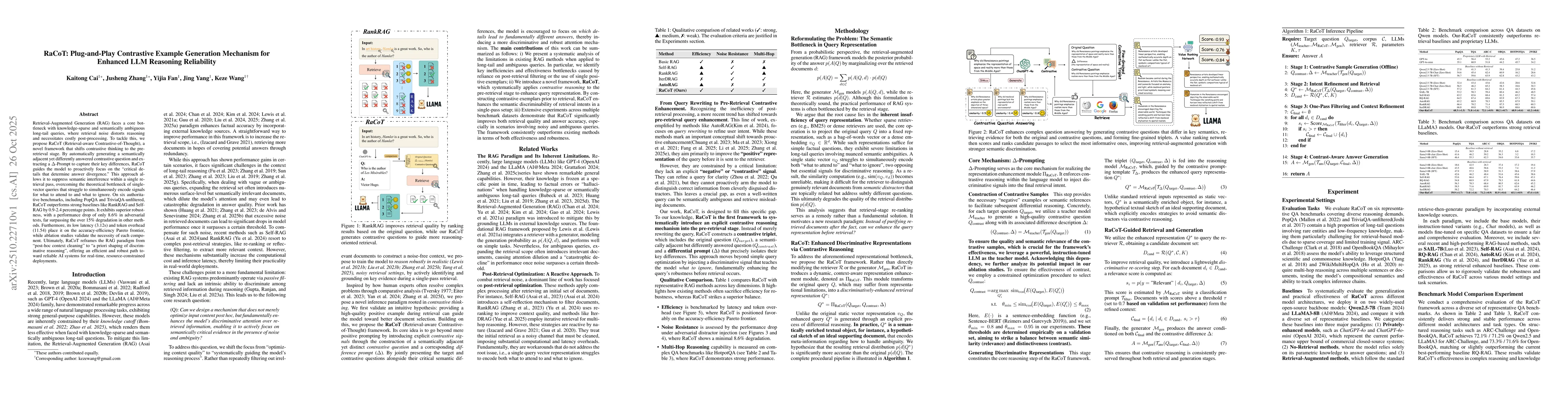 Thumbnail for RaCoT: Plug-and-Play Contrastive Example Generation Mechanism for
  Enhanced LLM Reasoning Reliability