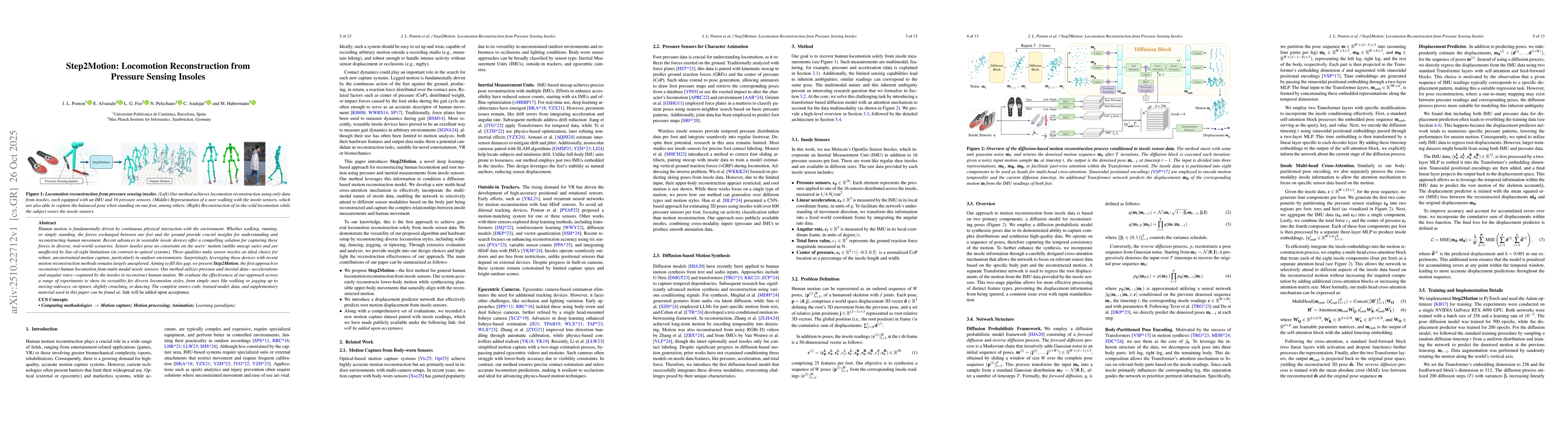 Thumbnail for Step2Motion: Locomotion Reconstruction from Pressure Sensing Insoles