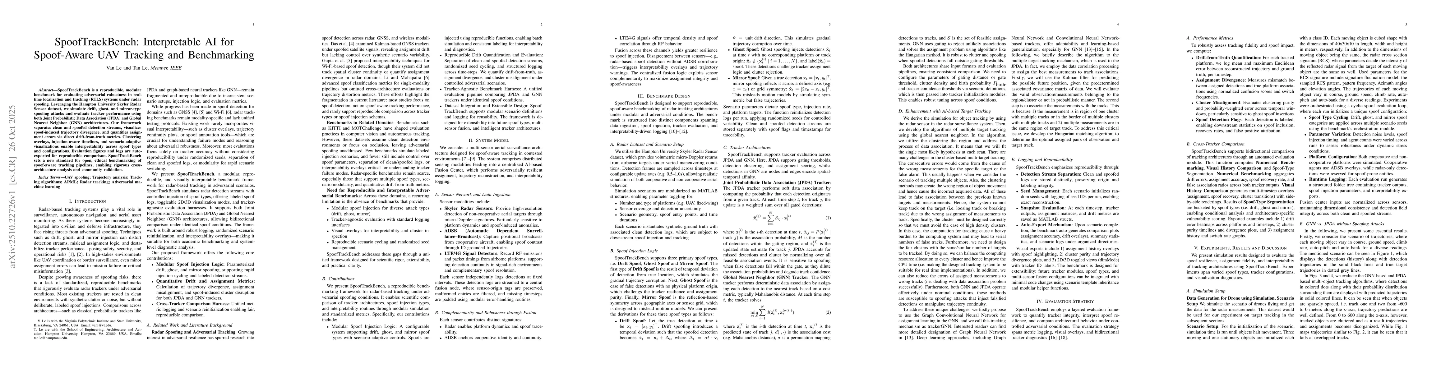 Thumbnail for SpoofTrackBench: Interpretable AI for Spoof-Aware UAV Tracking and
  Benchmarking
