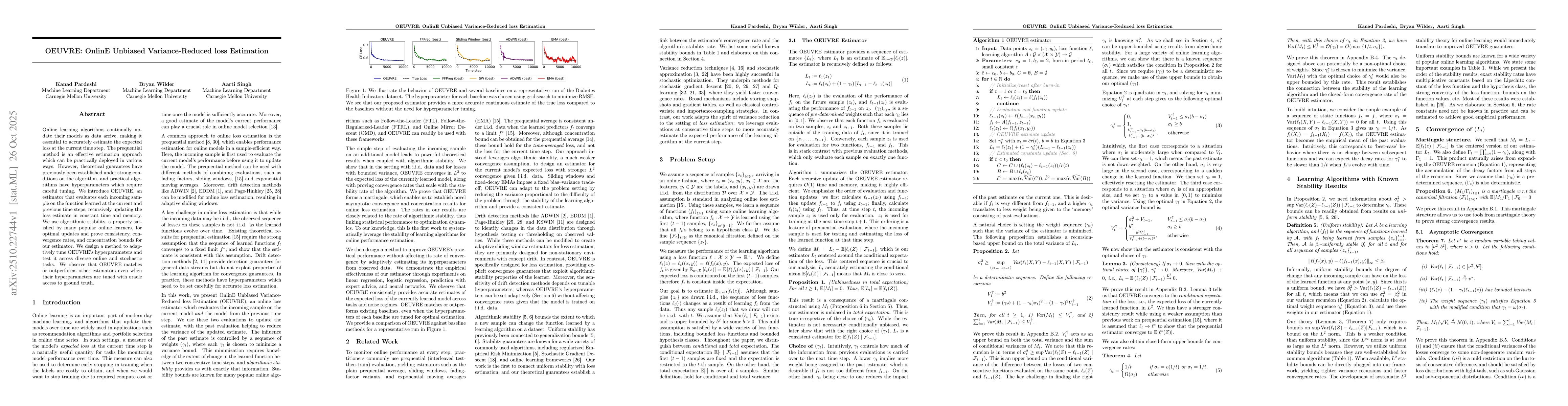 Thumbnail for OEUVRE: OnlinE Unbiased Variance-Reduced loss Estimation