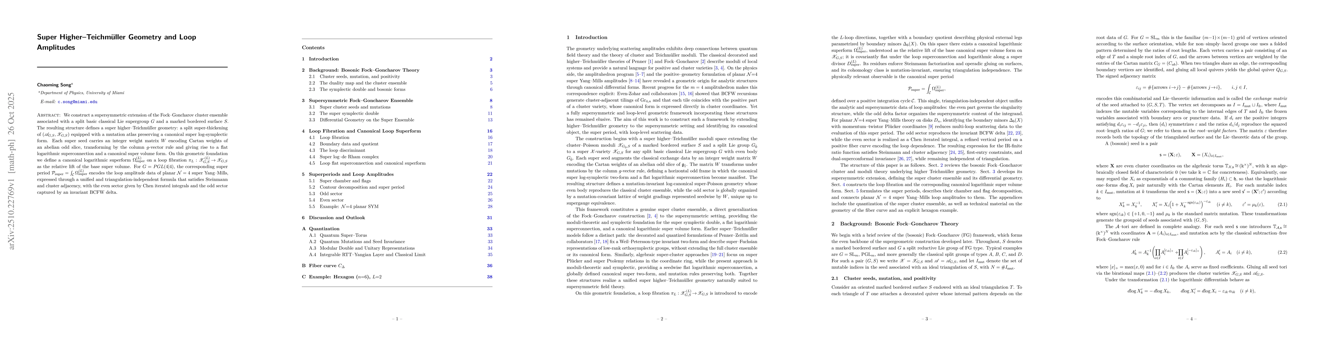 Thumbnail for Super Higher-Teichmüller Geometry and Loop Amplitudes