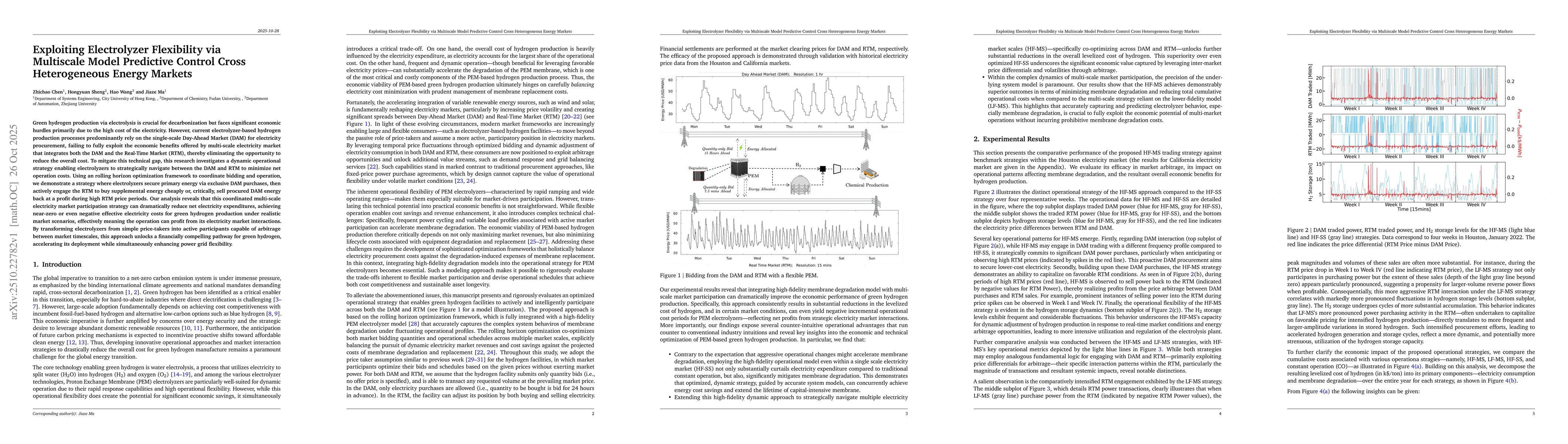 Thumbnail for Exploiting Electrolyzer Flexibility via Multiscale Model Predictive
  Control Cross Heterogeneous Energy Markets