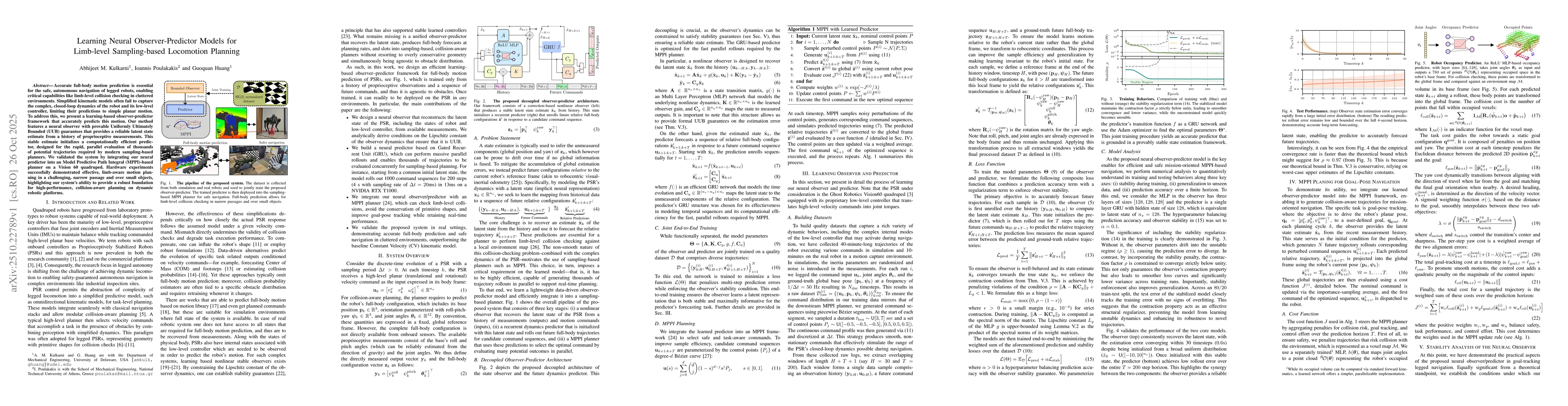 Thumbnail for Learning Neural Observer-Predictor Models for Limb-level Sampling-based
  Locomotion Planning