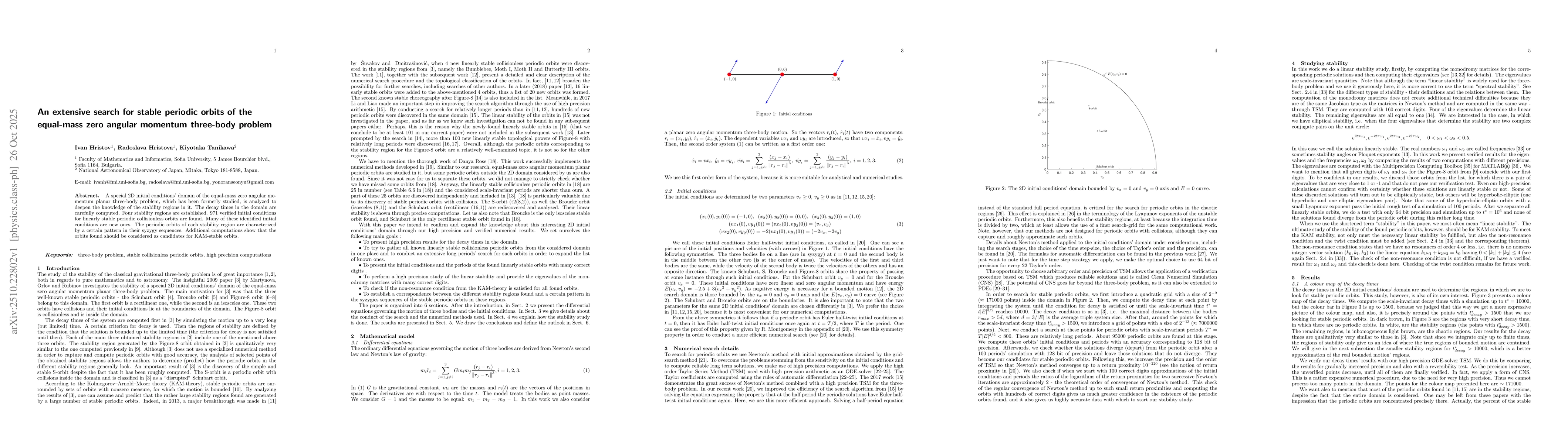 Thumbnail for An extensive search for stable periodic orbits of the equal-mass zero
  angular momentum three-body problem