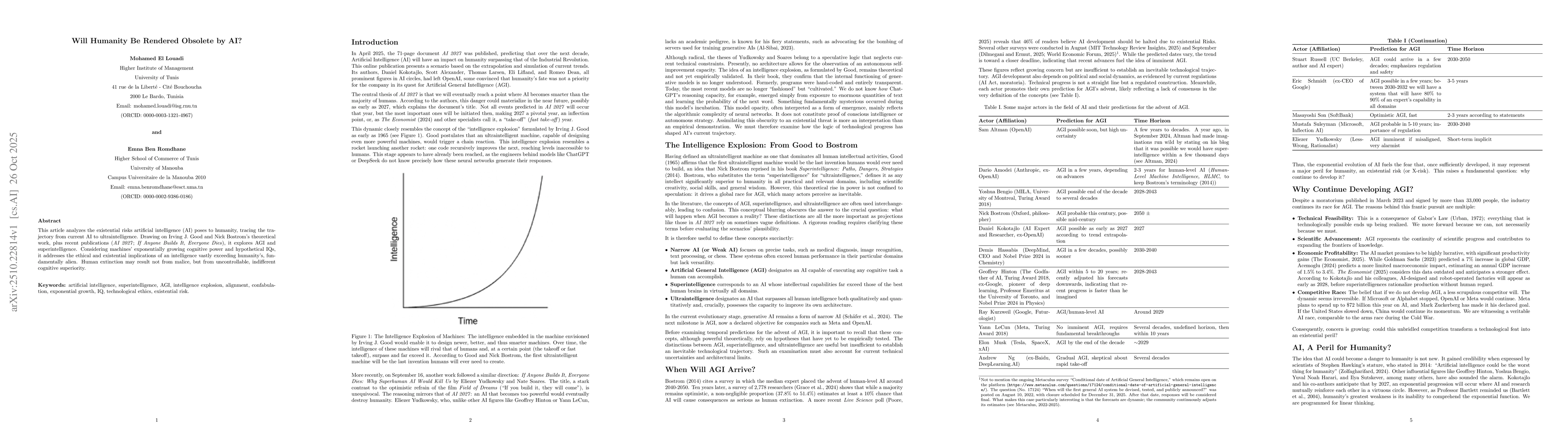 Thumbnail for Will Humanity Be Rendered Obsolete by AI?