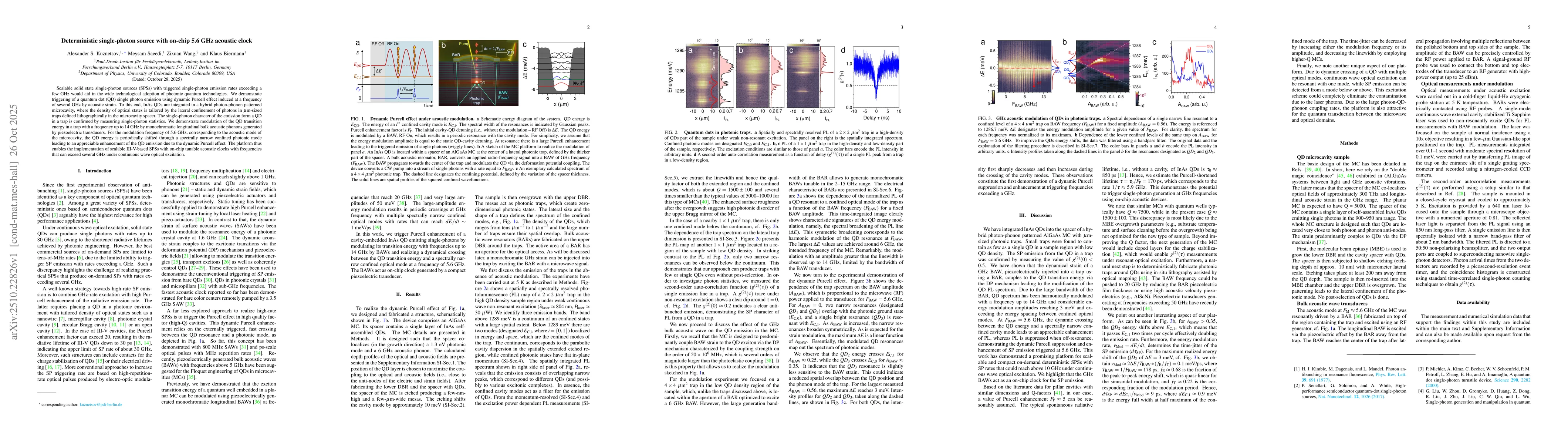 Thumbnail for Deterministic single-photon source with on-chip 5.6 GHz acoustic clock