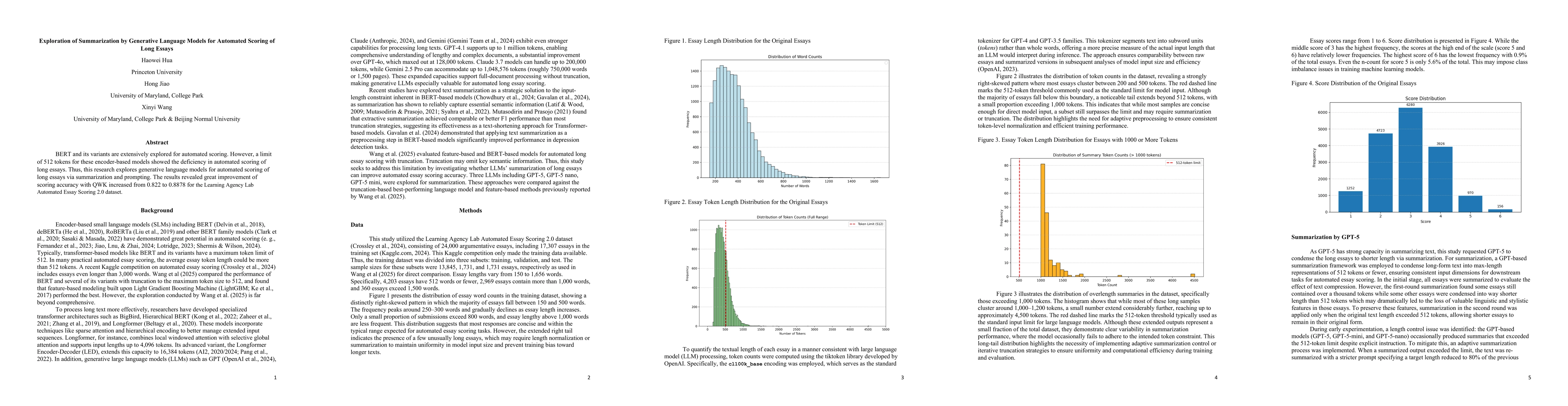 Thumbnail for Exploration of Summarization by Generative Language Models for Automated
  Scoring of Long Essays