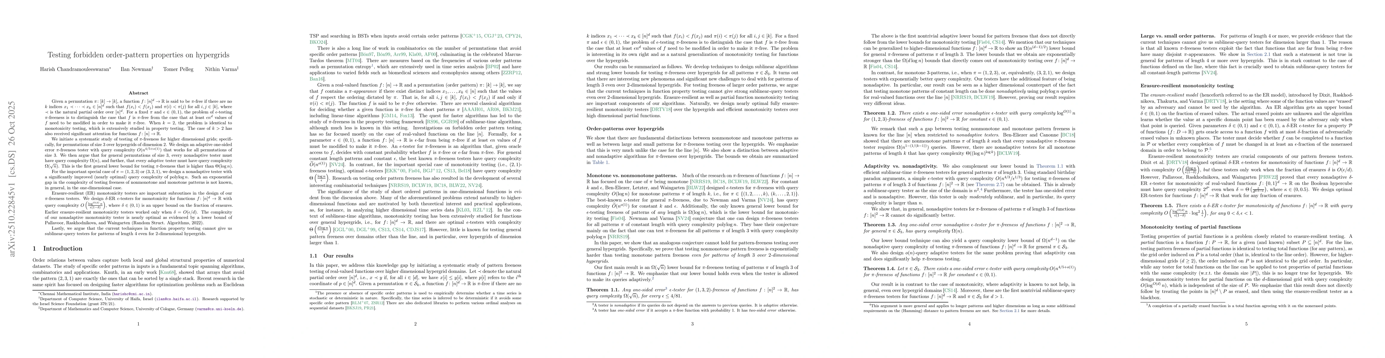 Thumbnail for Testing forbidden order-pattern properties on hypergrids