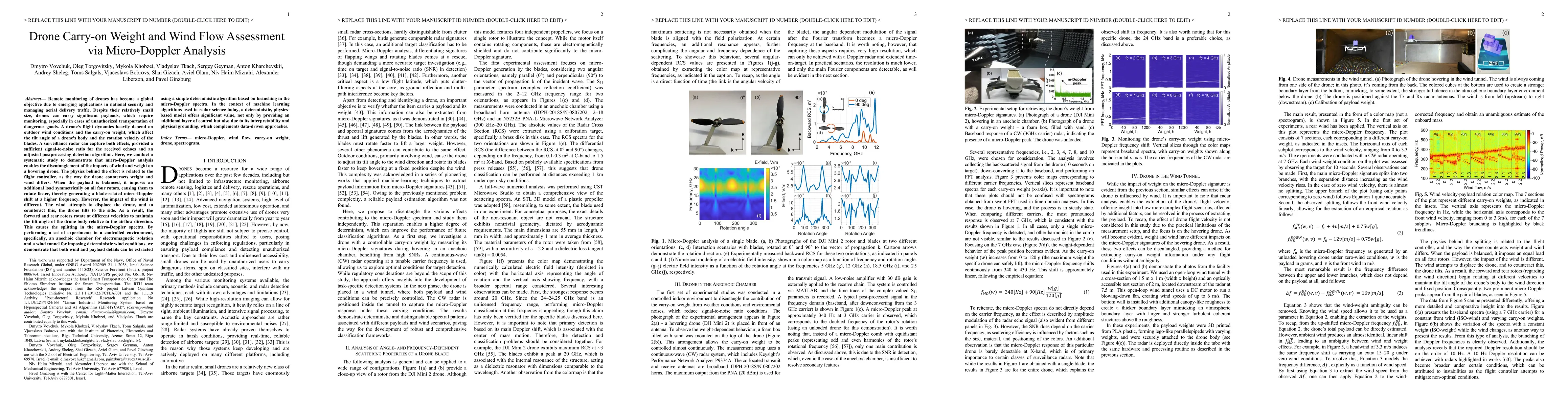 Thumbnail for Drone Carry-on Weight and Wind Flow Assessment via Micro-Doppler
  Analysis